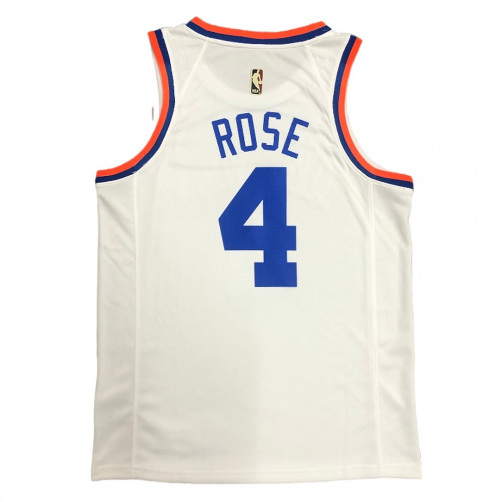 Men's New York Knicks Derrick Rose #4 White 2021/22 Swingman Jersey - Classic Edition-Pro Kit Vault | Brand New 26/27 Sports Jerseys